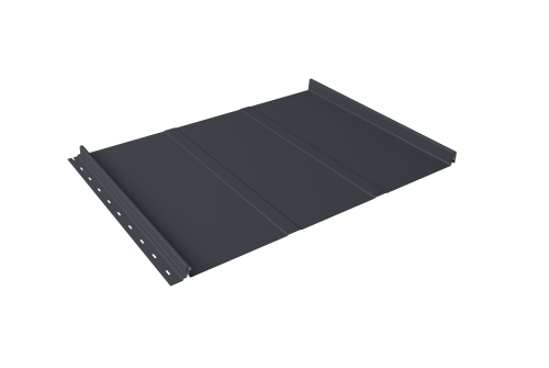 Кликфальц Line Grand Line 0.45 PE с пленкой на замках RAL 7024 мокрый асфальт