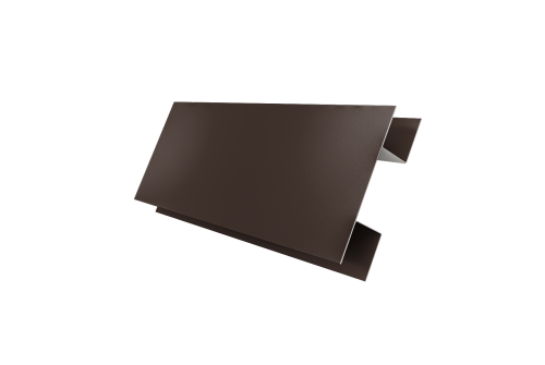 Планка H-образная стыковочная сложная 0.45 PE с пленкой RAL 8017 шоколад (2м)
