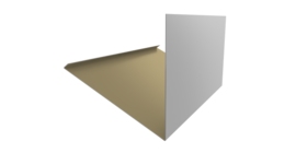 Планка примыкание верхнее к трубе фальц 0,45 PE с пленкой RAL 1014 слоновая кость (2м)