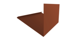 Планка примыкание верхнее к трубе фальц Grand Line 0,5 Velur X RAL 8004 терракота (2м)