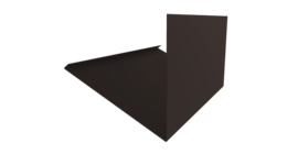 Планка примыкание верхнее к трубе фальц Grand Line 0,5 Velur X RR 32 темно-коричневый (2м)