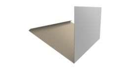 Планка примыкание верхнее к трубе фальц 0,45 PE с пленкой RAL 1015 светлая слоновая кость (2м)