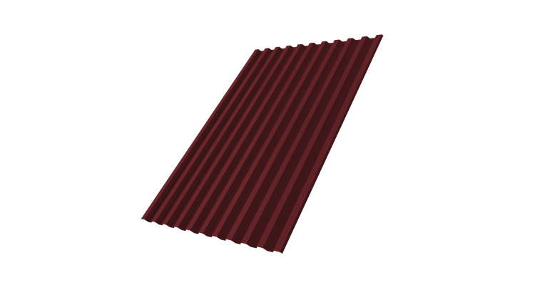 Профнастил С21R 0.45 PE-Double RAL 3005 красное вино