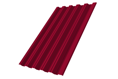 Профнастил НС35 R 0.45 PE RAL 3003 рубиново красный