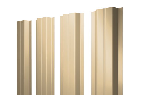 Штакетник П-образный А с прямым резом 0,45 PE RAL 1014 слоновая кость
