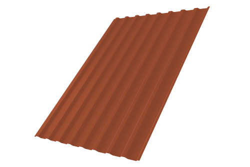 Профнастил С20В 0,5 Satin Мatt RAL 8004 терракота