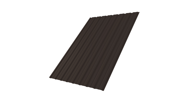Профнастил С10В Grand Line 0.5 PurLite Мatt RR 32 темно-коричневый