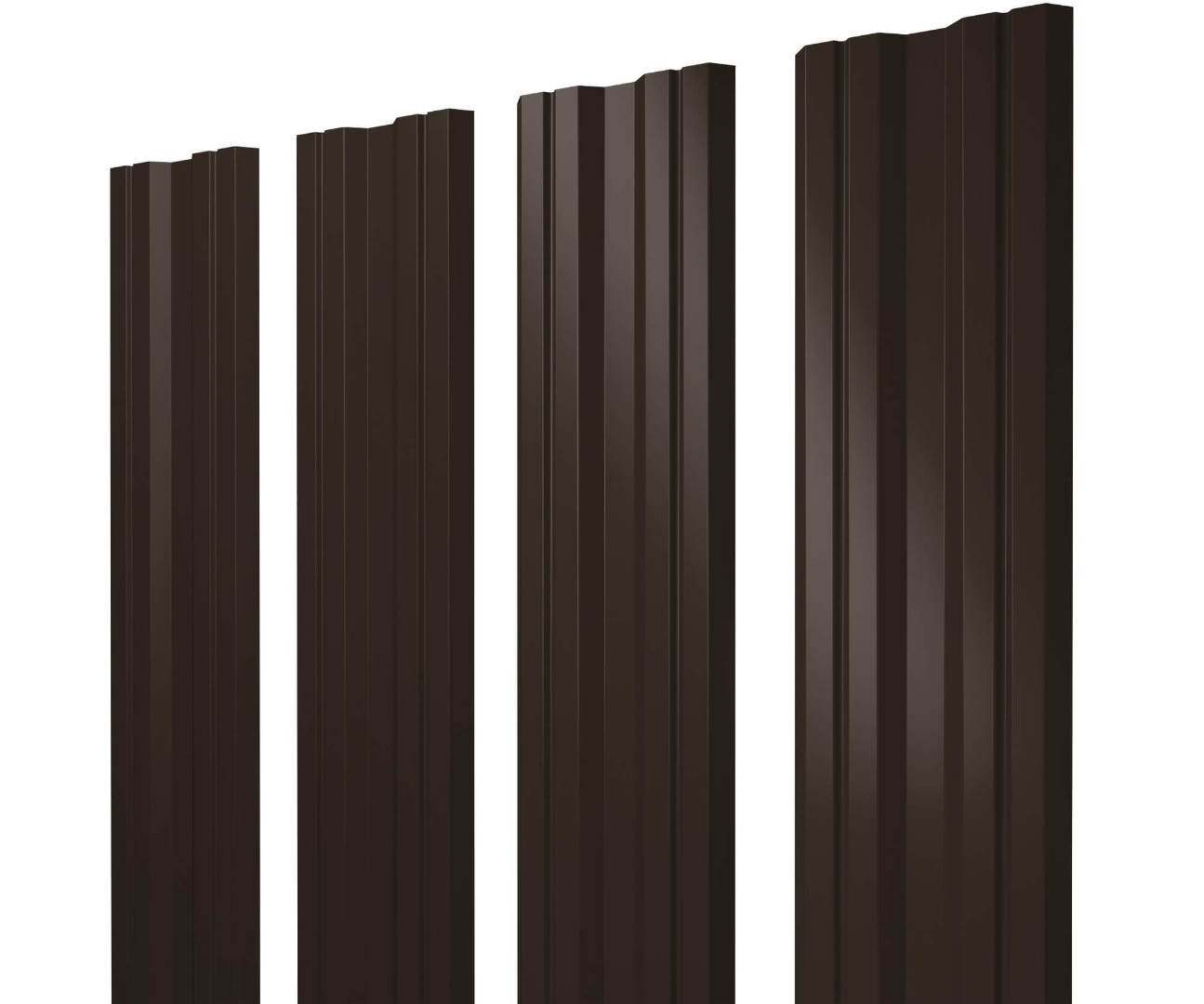 Штакетник Twin 0,5 Satin Мatt RR 32 темно-коричневый