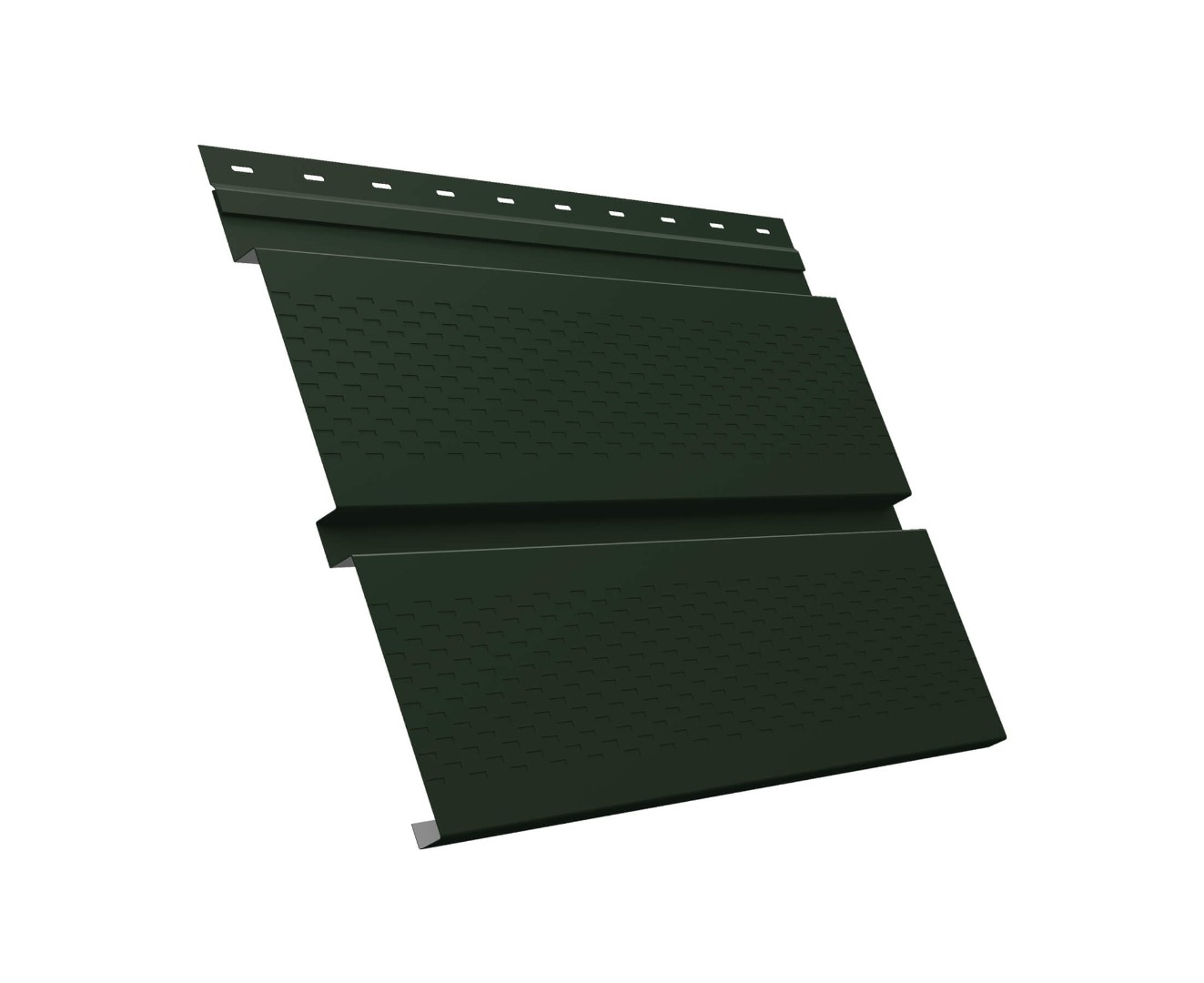Металлический софит Квадро брус с перфорацией 0,5 Velur RAL 6020 хромовый зеленый
