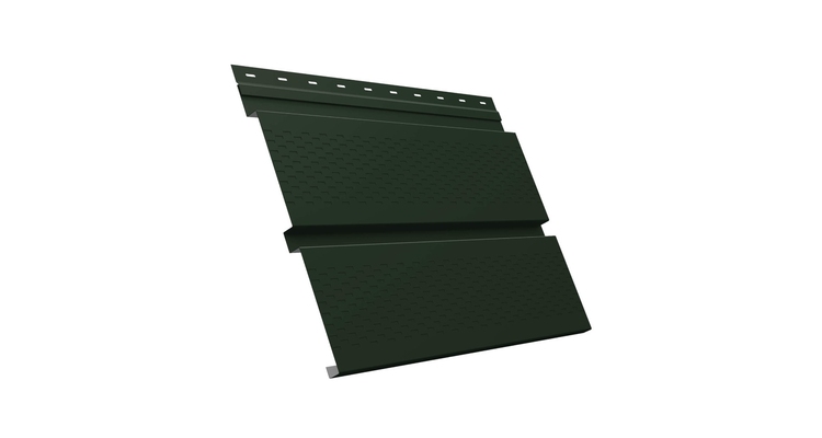 Металлический софит Квадро брус с перфорацией 0,5 Velur RAL 6020 хромовый зеленый