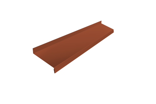 Отлив простой 100 0,5 Satin Matt RAL 8004 терракота (2м)