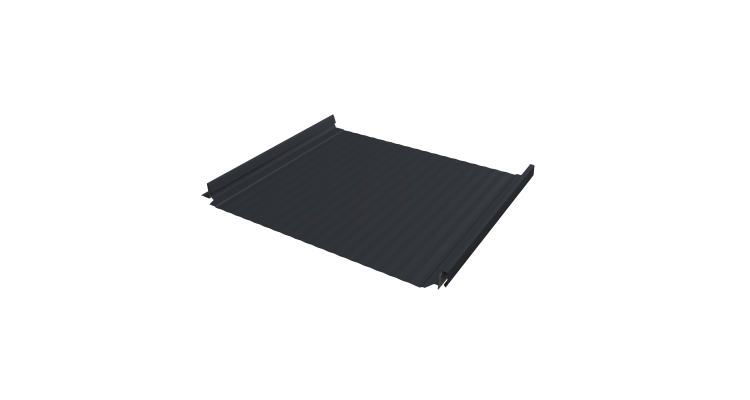 Кликфальц Pro Gofr Grand Line 0,45 Drap TX с пленкой на замках RAL 7024 мокрый асфальт