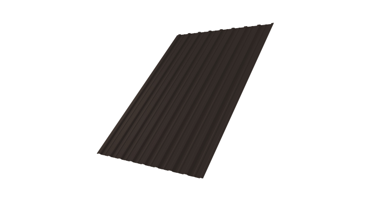 Профнастил С10A 0,45 PE RR 32 темно-коричневый