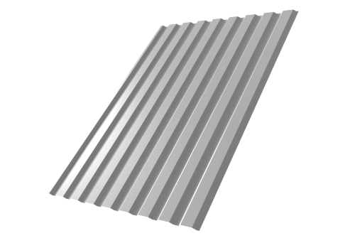 Профнастил С20А 0.45 PE RAL 9006 бело-алюминиевый