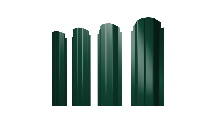 Штакетник П-образный A фигурный 0.5 Satin RAL 6005 зеленый мох