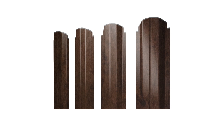 Штакетник П-образный А фигурный 0,45 Print Premium Antique Wood TwinColor