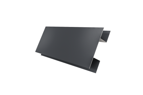 Планка H-образная Блок-хаус new 0,5 Satin Matt RAL 7024 мокрый асфальт (3м)