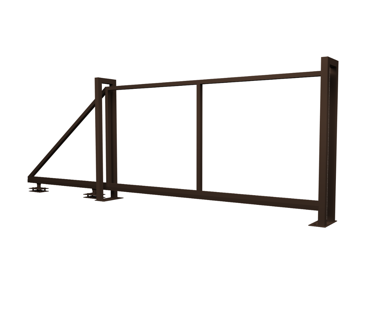 Ворота откатные Жалюзи Texas 1.8х3.5 RAL 8017 без заполнения (ламель 125 мм)