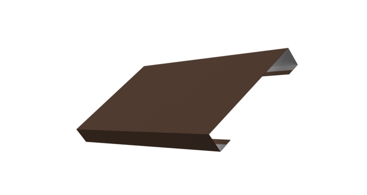 Ламель лицевая 125 забора жалюзи Texas 0.5 Satin Matt с пленкой RAL 8017 шоколад