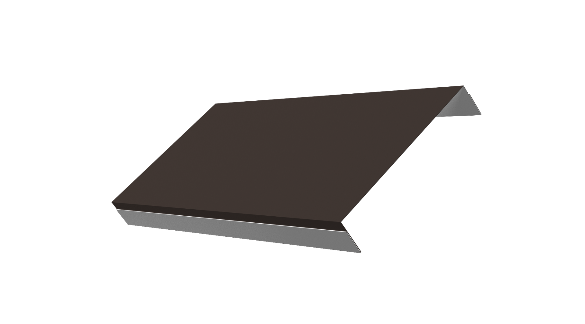 Ламель обратная 150 забора жалюзи Texas 0.5 Satin Matt с пленкой RR 32 темно-коричневый