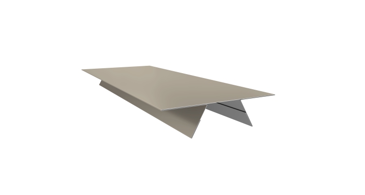 Планка стыковочная составная верхняя 0,45 PE с пленкой RAL 1015 светлая слоновая кость (2м)