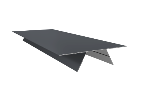 Планка стыковочная составная верхняя 0,45 Drap TX RAL 7024 мокрый асфальт (2м)