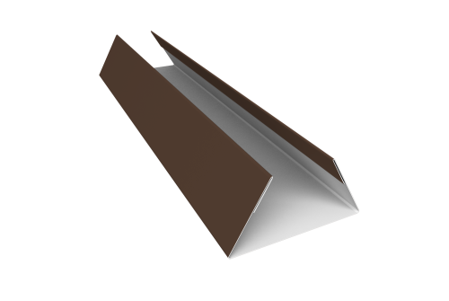 Планка стыковочная составная нижняя 0,5 Satin Matt RAL 8017 шоколад (2м)