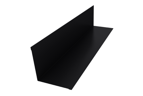 Угол внутренний 110х110 0,5 Satin с пленкой RAL 9005 черный (3м)