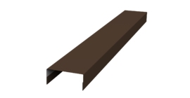 Ламель лицевая 125 забора жалюзи Texas стартовая/финишная для калиток и ворот 0.5 Drap TX RAL 8017 шоколад