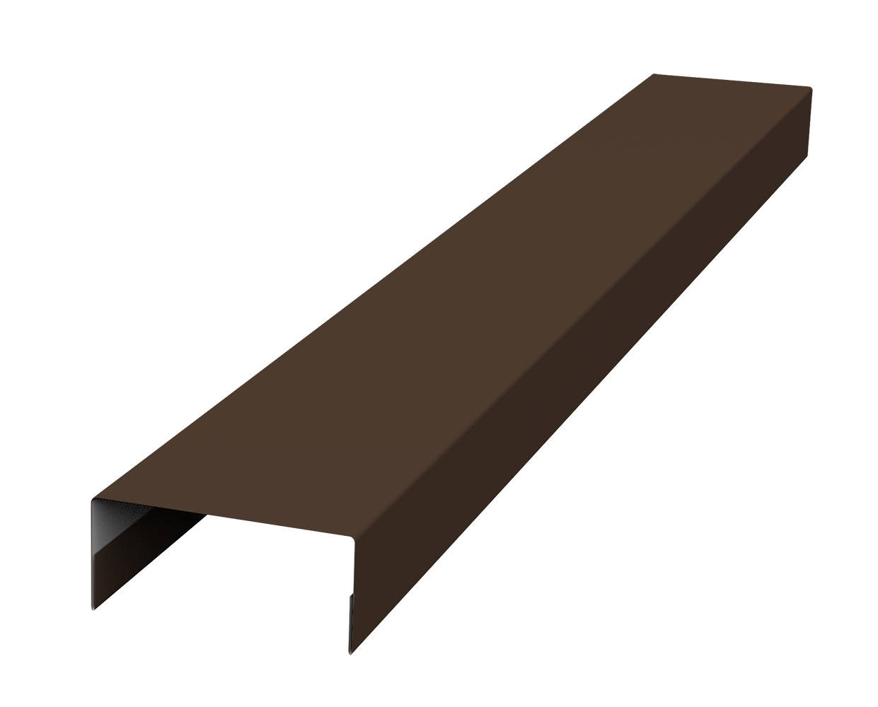 Ламель лицевая 125 забора жалюзи Texas стартовая/финишная для калиток и ворот 0.5 Drap TX RAL 8017 шоколад