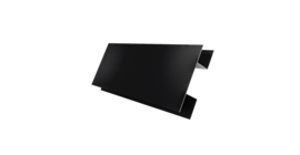 Планка H-образная стыковочная сложная 0,5 Drap RAL 9005 черный (3м)