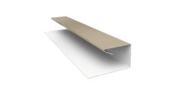Планка П-образная завершающая сложная (КД) 0,45 Drap TX RAL 1015 светлая слоновая кость (2м)