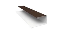 Планка П-образная завершающая сложная (КД) 0,5 Drap TX RAL 8017 шоколад (2м)