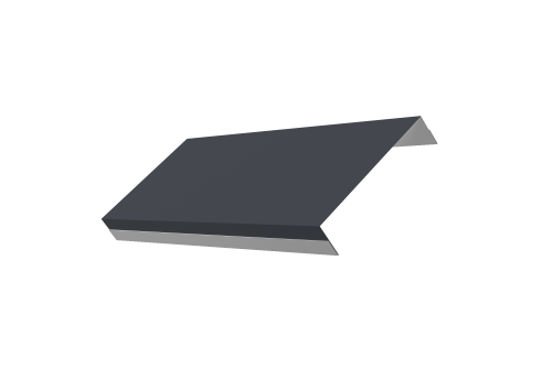 Ламель обратная 125 забора жалюзи Texas стартовая/финишная для калиток и ворот 0,45 PE с пленкой RAL 7024 мокрый асфальт