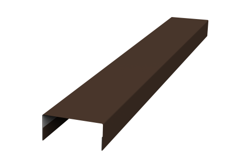 Крышка 30х20 жалюзи Texas 0,7 PE RAL 8017 шоколад (2м)