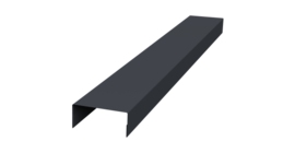 Крышка 45х20 жалюзи Texas 0,45 PE-Double RAL 7024 мокрый асфальт (2,5м)