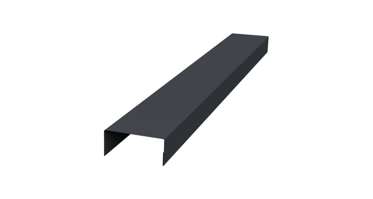 Крышка 45х20 жалюзи Texas 0,5 PurLite Matt RAL 7024 мокрый асфальт (2,5м)