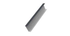 Декоративная накладка на столб универсальная 62х55 для забора жалюзи 0,7 PE RAL 7024 мокрый асфальт (2,5м)