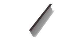 Декоративная накладка на столб универсальная 62х55 для забора жалюзи 0,45 Drap TR RR 32 темно-коричневый (3м)