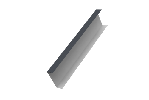 Декоративная накладка на столб универсальная 80х80 для забора жалюзи 0,7 PE RAL 7024 мокрый асфальт (1,8м)