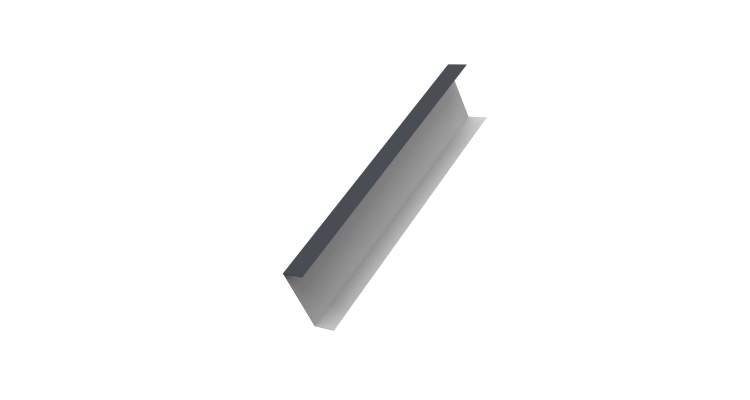 Декоративная накладка на столб универсальная 80х80 для забора жалюзи 0,45 Drap RAL 7024 мокрый асфальт (1,8м)