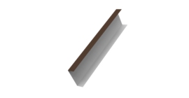 Декоративная накладка на столб универсальная 80х80 для забора жалюзи 0,5 PurLite Matt RAL 8017 шоколад (2,5м)