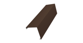 Декоративная накладка на столб универсальная угловая 62х55 для забора жалюзи 0,45 PE RAL 8017 шоколад (3м)