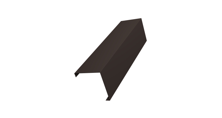 Декоративная накладка на столб универсальная угловая 62х55 для забора жалюзи 0,45 Drap-double TX RR 32 темно-коричневый (2м)