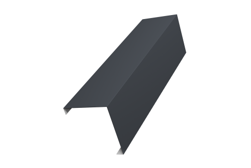 Декоративная накладка на столб универсальная угловая 62х55 для забора жалюзи 0,5 Rooftop Бархат RAL 7024 мокрый асфальт (1,8м)