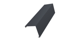 Декоративная накладка на столб универсальная угловая 80х80 для забора жалюзи 0,5 Satin Matt RAL 7024 мокрый асфальт (2,5м)