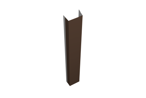 Крепежная планка нижняя Texas 0,7 PE RAL 8017 шоколад (3м)