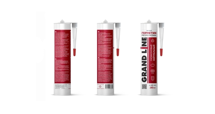Герметик Grand Line Professional кровельный силиконовый нейтральный 280мл RAL 9003 сигнальный белый