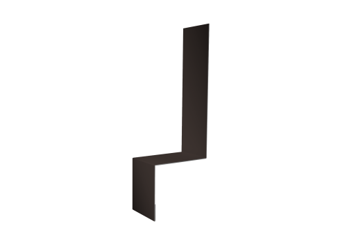 Планка примыкание боковое фальц 0,5 Satin Matt RR 32 темно-коричневый (3м)