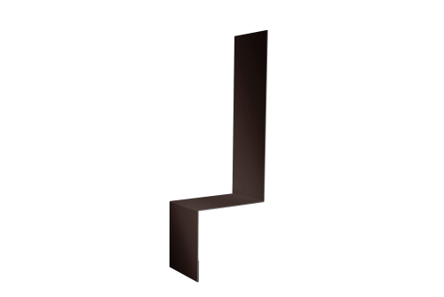 Планка примыкание боковое фальц 0,5 Satin Matt RAL 8017 шоколад (3м)